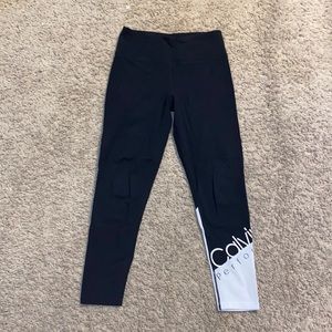 CALVIN KLEIN SMALL BLACK LOGO LEGGINGS
